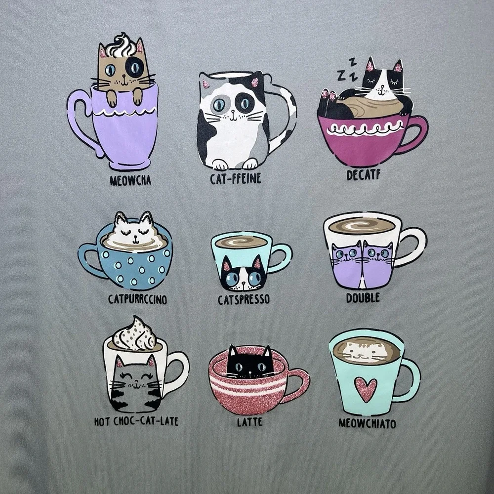 Secret treasures XL kitty cat coffee cozy, comfy, soft, sleep, lounge,‎ shirt